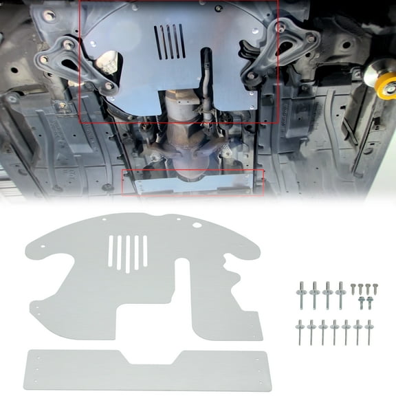 Catalytic Converter Protection Shield Cover Guard Protector Aluminium for 2010-2015 Toyota Prius 2011 2012 2013 2014