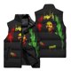 thumbnail image 4 of Chaqueta sin mangas con estampado 3D de Bob Marley Singer para hombre, para deportes al aire libre, estilo hip hop callejero, clásica, con cuello alto y cremallera, 4 of 4