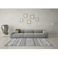 thumbnail image 3 of Ahgly Company Machine Washable Indoor Square Abstract Gray Modern Area Rugs, 6' Square, 3 of 4