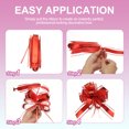 thumbnail image 3 of Uxcell Large Pull Bow Gift Wrapping, Ribbon Organza Metallic Green Bows for Gift Wrapping Wedding Baskets Car Rose Red, 3 of 7