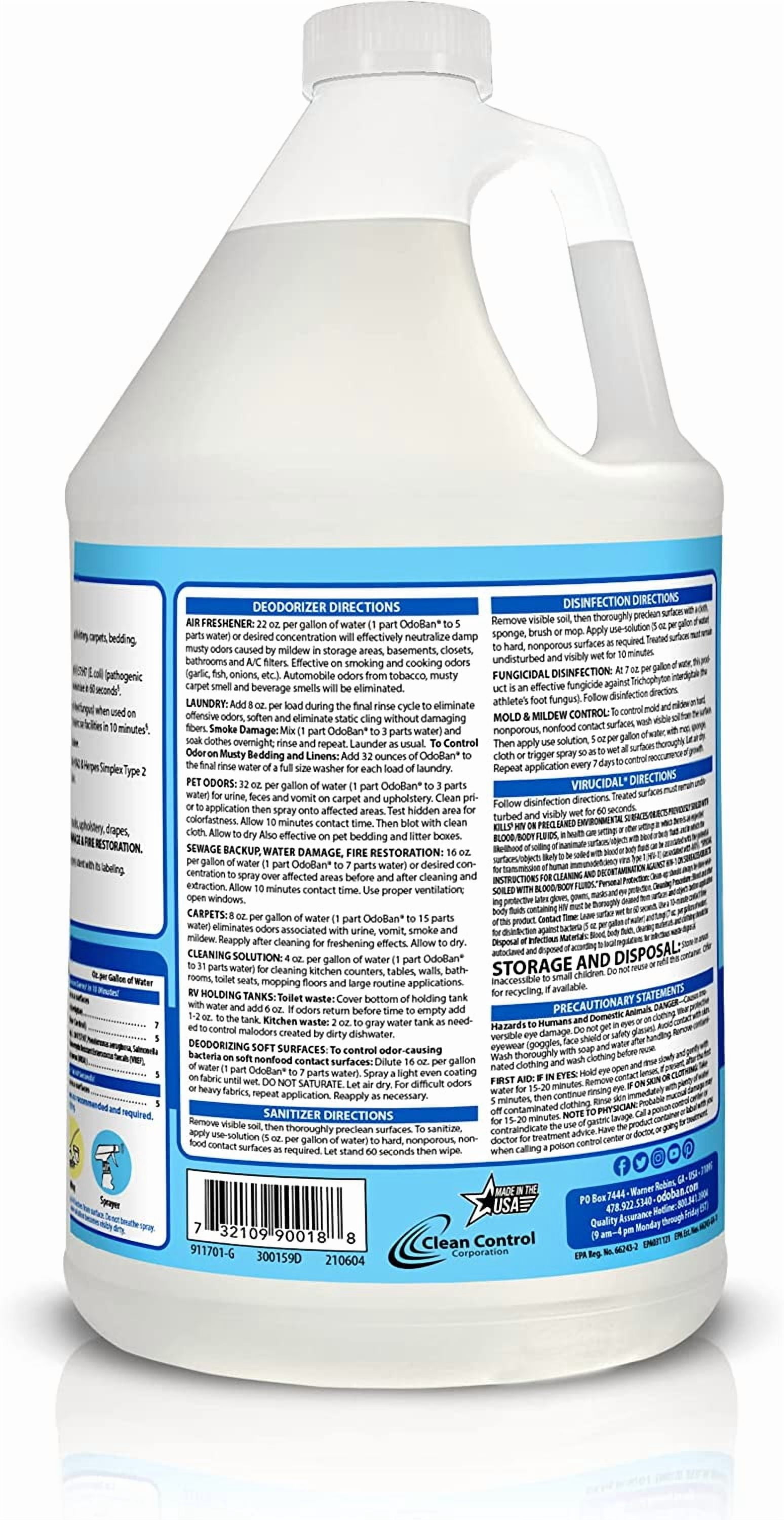 OdoBan Odor Eliminator and Disinfectant Concentrate Fresh Linen 1 gal.