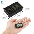 thumbnail image 2 of Deago 4-Pack Mini LCD Digital Electronic Temperature Humidity Meters Gauge Indoor Thermometer Hygrometer Fahrenheit (℉) for Humidors, Greenhouse, Garden, Cellar (Black), 2 of 7