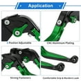 thumbnail image 4 of Palancas de freno y embrague cortas largas para Yamaha YZF R1 99-01, palanca de freno ajustable en 6 posiciones, aleación de aluminio, cabeza negra, mango verde, 4 of 6