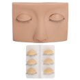 thumbnail image 2 of Mannequín De Pestañas Cabeza De Entrenamiento De Pestañas De Pestañas De Extensión De Pestañas Con 3 Pares Párpados Extraíbles PVC De Silicona Para Las Extensiones De, 2 of 7
