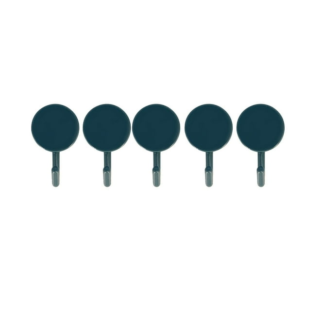 Kitchen Utensils 5-Pack Adhesive Wall Hooks Bathroom and Kitchen - No-Drill Damage- Installation - Strong Adhesive 360 Rotation - Hanging Towels Utensils