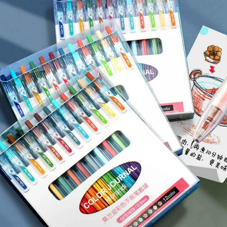 Caliart Gel Pens, 40% More Ink Colored Gel Markers Fine Point Pens for Kids  Adult Halloween Coloring Books, Drawing, Doodling, Crafting, Journaling
