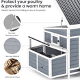 thumbnail image 5 of YODOLLA Chicken Coop 56" Large Wooden Chicken Hutch with 6 Nesting Boxes Outdoor Hen House Chicken Cage w/Ramps, Removable Tray for Easy Cleaning, 5 of 9