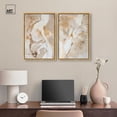 thumbnail image 3 of Golden Luxe Abstract Pair Set Canvas Neutral Abstract Art by Art Remedy, Gold Frame, 16 x 24, 3 of 6