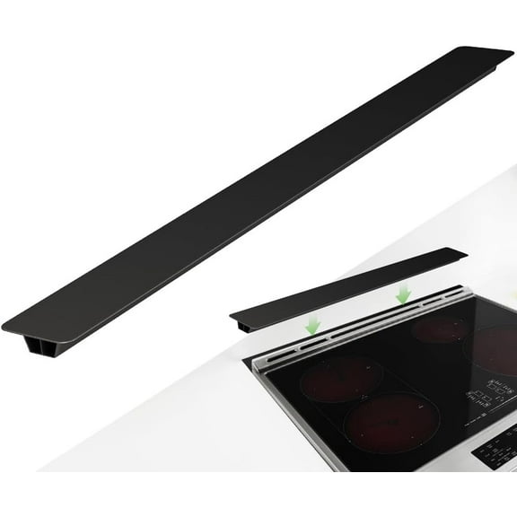YANGLI 31.5" Slide-in Range Rear Filler Kit (W10113901A) - Universal Trapezoidal Stove Gap Cover for Cooktop, Black