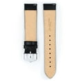 thumbnail image 3 of Hirsch Kansas Smooth Leather Watch Strap - Black - L - 22mm - Silver Buckle, 3 of 9