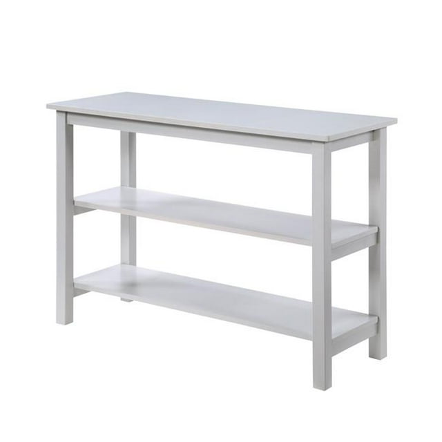 Boraam 77416 Table de Console de Salon&44; Blanc & Gris Clair