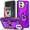 Purple, variant on Starshop Moto G Stylus 2025 Phone Case Cover Shockproof Ring Stand Case With Glass Screen Protector - Purple