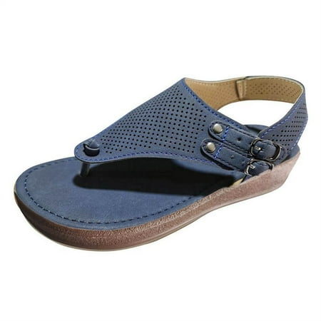 

SHENGXINY Fashion Clip Toe Wedge Sandals Women Summer Platform Rome Sandalias Mujer 2022 Plus Size 44 Thick Sole Beach Shoes Ladies