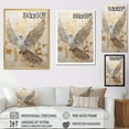 thumbnail image 4 of Designart "Minimalist Beige And Gold Peace III" Dove Floater Framed Wall Decor, 4 of 5