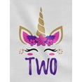thumbnail image 2 of Tstars Girls 2nd Birthday Gift Tshirt Birthday Gift for 2 Year Old Birthday Gift for Girls Unicorn 2nd Birthday Party B Day Toddler Kids T Shirt, 2 of 4
