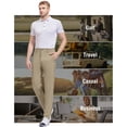 thumbnail image 4 of PULI Men’s Stretch Golf Pants Slim Fit Waterproof Tapered Work Casual Hiking & Travel Pants, 4 of 5