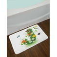 thumbnail image 2 of Letter J Bath Mat, Inspirational Language Items Featured Floral Butterfly Vivid Petals Flouris Nature, Non-Slip Plush Mat Bathroom Kitchen Laundry Room Decor, 29.5 X 17.5 Inches, Multicolor, Ambesonne, 2 of 2