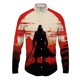 thumbnail image 3 of Camisa de solapa con estampado 3D de samurái japonés para hombre y mujer, camisas casuales de moda de manga larga, blusas con botones, ropa unisex de gran tamaño, 3 of 5