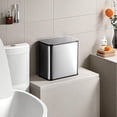 thumbnail image 4 of Slim Trash Can - 1.3 Gallon/5 L Stainless Steel Compost Bin for Kitchen, Countertop/Under Sink Hanging Garbage Can with Lid, Small Trash Bin for Bathroom, Bedroom, RV, Office, 4 of 6
