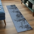 thumbnail image 3 of Blue Black Branches 2'x6' Runner Rugs for Hallway Kitchen Bedside Non Slip Washable, Botanical Dead Tree Birds Entryway Rug Runners with Rubber Backing, Long Carpet Runner for Laundry Room, 3 of 8