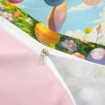 thumbnail image 4 of Erosebridal Cartoon Rabbit Colorful Eggs Twin Bedding For Kids,Easter Festival Duvet Cover Set For Boys Girls,2pcs,No Comforter,Pink Reversible, 4 of 6