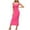 Hot Pink-03, variant on STETMN Womens Summer Sleeveless Tank Dress Crew Neck Side Slit Bodycon Casual Maxi Dresses