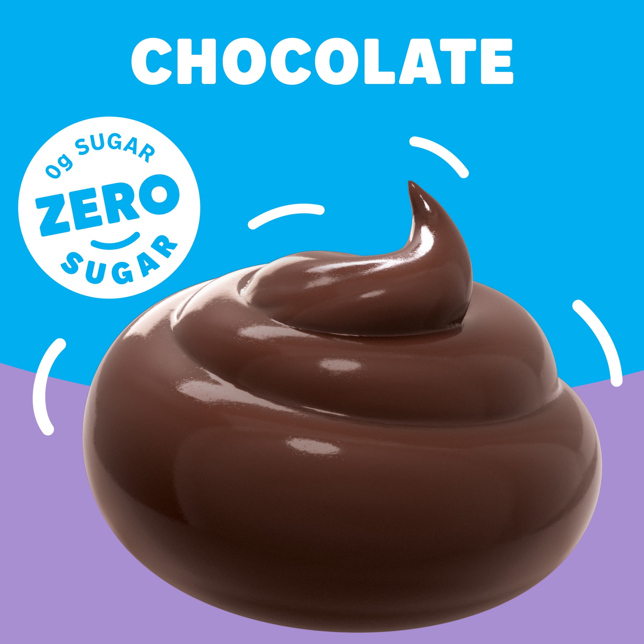 Jell-O Chocolate Flavor Zero Sugar Instant Reduced Calorie Pudding & Pie Filling, Family Size, 2.1 oz. Box