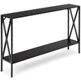 thumbnail image 1 of Gymax Table Console à 2 Niveaux Table d'Appoint de Sofa avec Tablette Entrée Couloir Brun, 1 of 9