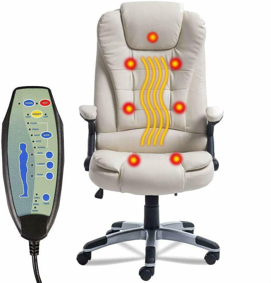 Heated Vibrating Office Massage Chair Executive Ergonomic