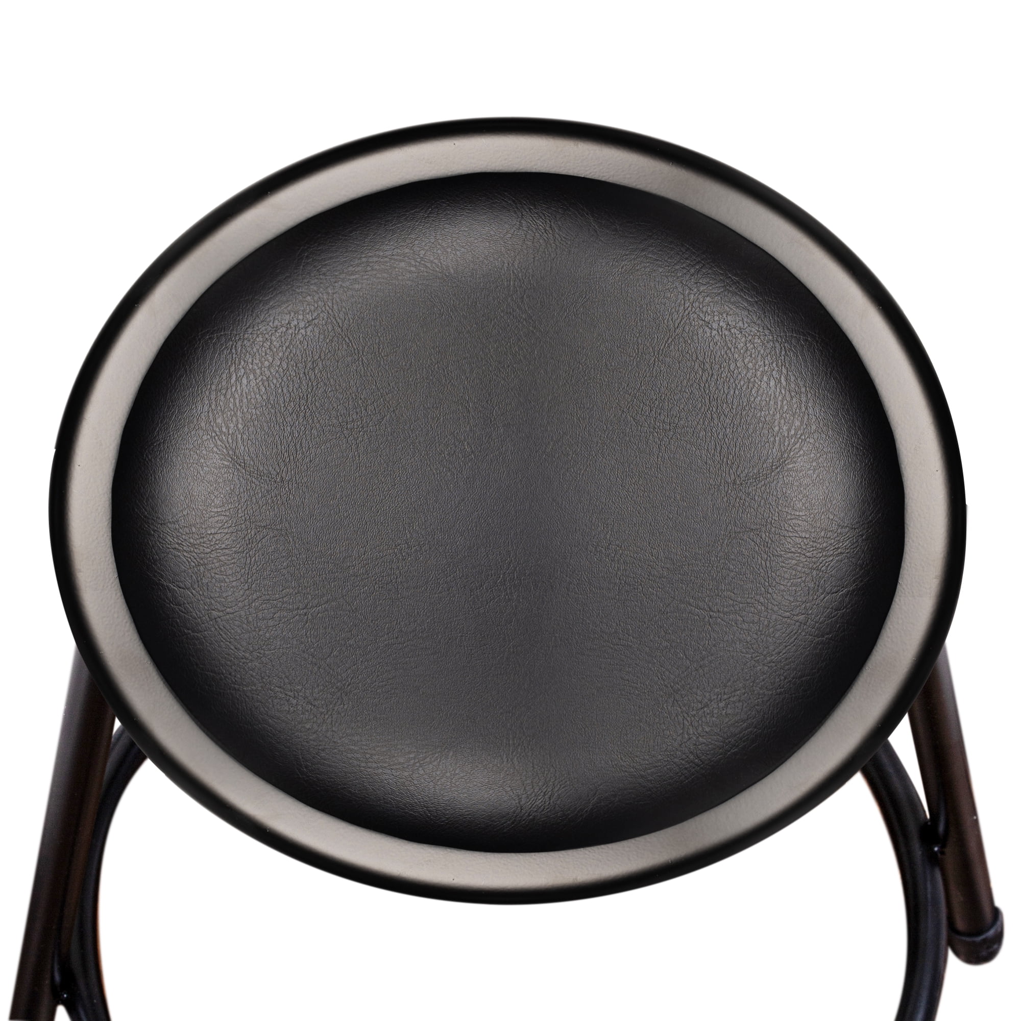 Hampden Furnishings Otto 19"-27" Adjustable Steel Science Stool with Backrest, Black, 2 Pk