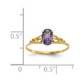 thumbnail image 3 of 14K Yellow Gold Ring Band Fashion Alexandrite, Lab Created Phenomena, Size 6, 3 of 3