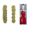 thumbnail image 2 of Hand Weaving Chinese Cheongsam Knot Button Closure Ribbon Gold Wire Fastener Hanfu Tang Shirt Suit DIY Sewing Craft, 2 of 4