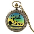 thumbnail image 1 of GOD Is LOVE  Pocket Watch Anti-Tarnish  Christian Religion Jesus Watch,  PW-30, 1 of 7