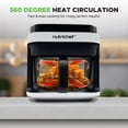 thumbnail image 4 of 5.5 Liter Air Fryer - 5.8QT Customized Digital Display Electric Oil Free Cooker with Transparent Window (White), 4 of 7