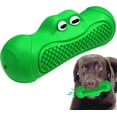 thumbnail image 1 of Juguete para perros, juguete para perros indestructible, juguetes de goma para perros chirriantes, juguetes interactivos para perros para limpiar los dientes para perros pequeños, medianos y grandes (verde) JM, 1 of 5