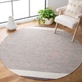 thumbnail image 2 of SAFAVIEH Montauk Abel Striped Cotton Area Rug, Beige/Blue, 6' x 6' Round, 2 of 8