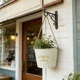 thumbnail image 6 of DefiDgd Vintage Metal Oval Wall Hanging Flower Pots,Wall Planter Basket,Rustic Decorative Hanging Wall Flower Pot for Farmhouse Garden Home Living Room(Beige), 6 of 6