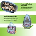 thumbnail image 6 of Garden Tool Bag,Pioneer Flower Floral Print Pattern Garden Tool Organizer,Garden Gifts,Waterproof Multi-Pocket Garden Tool Storage 11.8x5.5x11.4 Inch(Tools NOT Included), 6 of 6