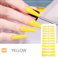 thumbnail image 1 of 24 Pcs/set Long Ladder Ballet Wearing Nail Patch Solid Color Diy Fake Nail Art Decoration Yellow, 1 of 7