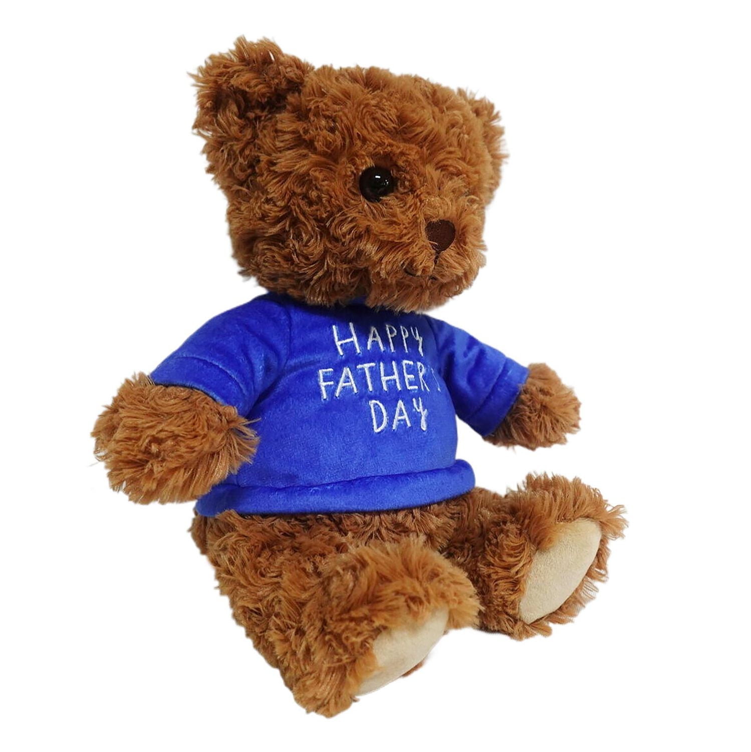 Way to Celebrate Father's Day Plush Bear in T-shirt, 24CM, Plush Bear