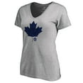 thumbnail image 2 of Women's Ash Toronto Maple Leafs Hometown Collection Leafs V-Neck T-Shirt, 2 of 3