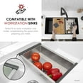 thumbnail image 3 of Stylish 15 3/8" x 9 1/4" Stainless Steel Over the Sink Colander A-04, 3 of 7