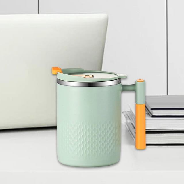 Taza de café, taza térmica de 400ml, tapa a prueba de fugas, taza de Camping, taza aislada de acero inoxidable, vaso para coche, taza para salón, Camp Verde