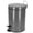 Matte Gray, variant on Décor Living Ava Round Step Trash Can, 1.3 Gallon Pedal Waste Bin with Soft-Close Embossed Lid, Removable Inner Liner, Strong Pedal, Easy-Carry Handle, Metal Construction, Matte Black