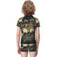 thumbnail image 3 of The Cuphead Show Boys 2-Piece Swimsuit Set, Short Sleeve Rash Guard & Swim Trunks, 3 of 7