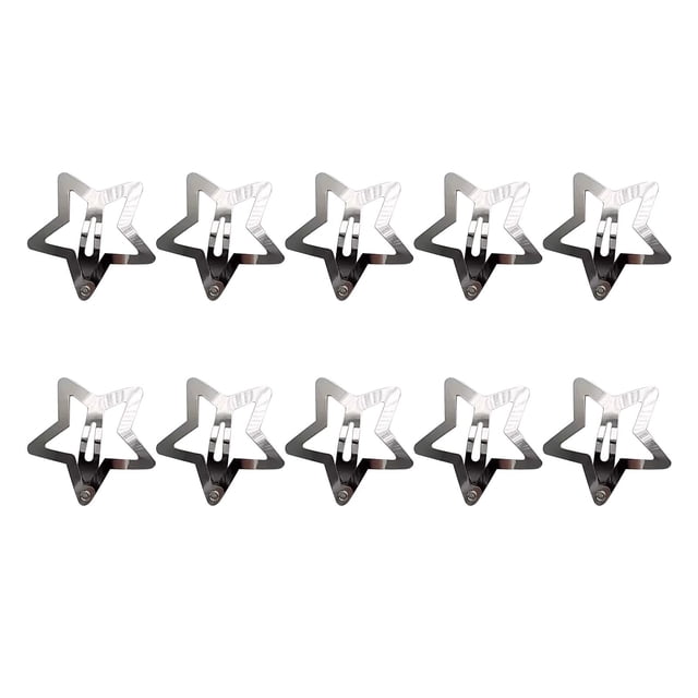 10 pinzas de metal para el pelo con forma de estrella, accesorios para el cabello para mujeres y niñas.