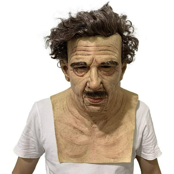 Old Man Face Cover, Face Cover Lifelike for Cosplay Party