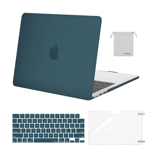 Funda MOSISO compatible con MacBook Air de 13,6 pulgadas, color verde azulado