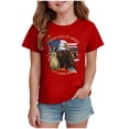 thumbnail image 2 of mgoYE USA 250th Birthday Celebration Top, Girls Boys’s 4th of July Patriotic Short Sleeve Shirt 250th American Anniversary Gifts for Boys Girls(Red,5-6 Years), 2 of 4
