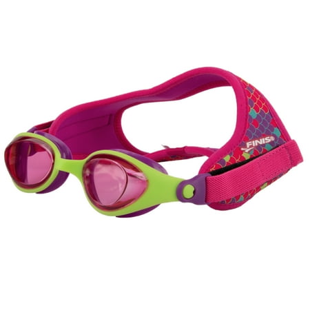 FINIS DragonFly Goggles - Kids Swim Goggles for Ages 4?12 with UV Protection  Buoyant Neoprene Strap  and Durable Lenses - PVC- and Latex-Free - Scales